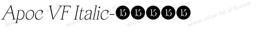 Apoc VF Italic字体转换